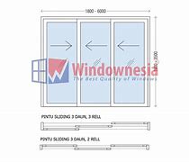 Ukuran Pintu Sliding Aluminium 3 Daun